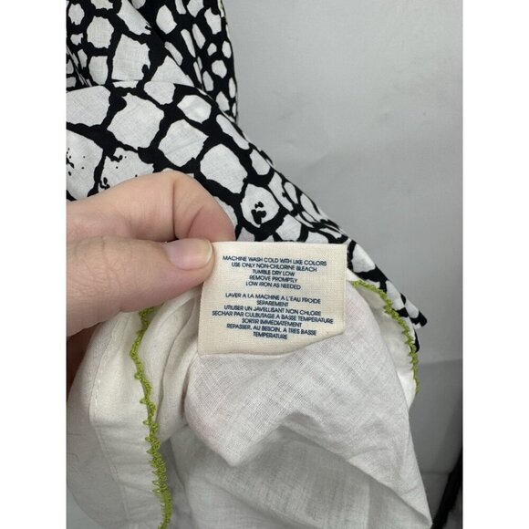 Edma Esyllte Anthropologie Skirt Women 6 Black Ivory Y2K Retro Preppy Funky - Picture 4 of 10